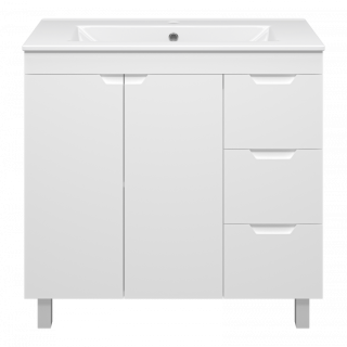 Напольная тумба под раковину Misty Оптима 90 см П-Опт-07090-011П3Я белый